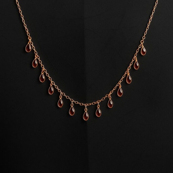 Tanmaniya Red zirconia Necklace