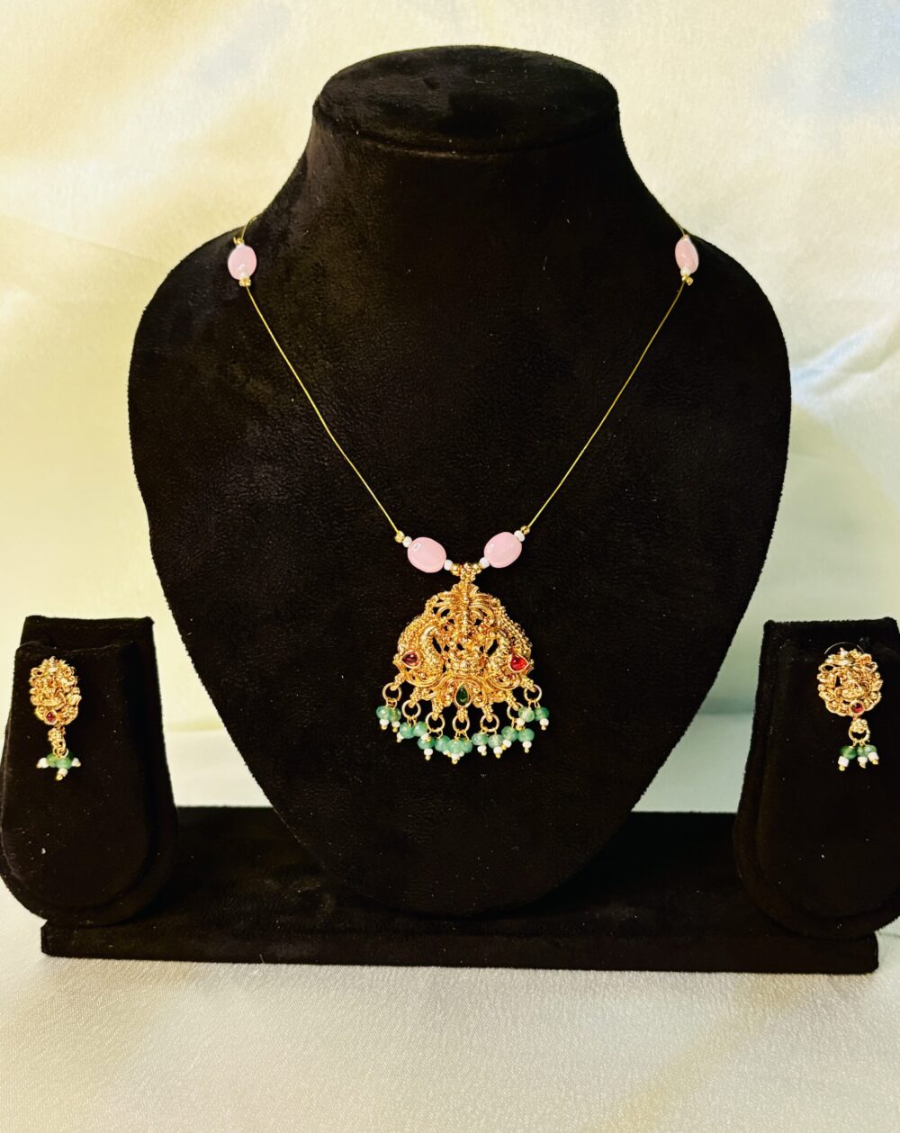 Invisible necklaces Traditional Lakshmi pendant  